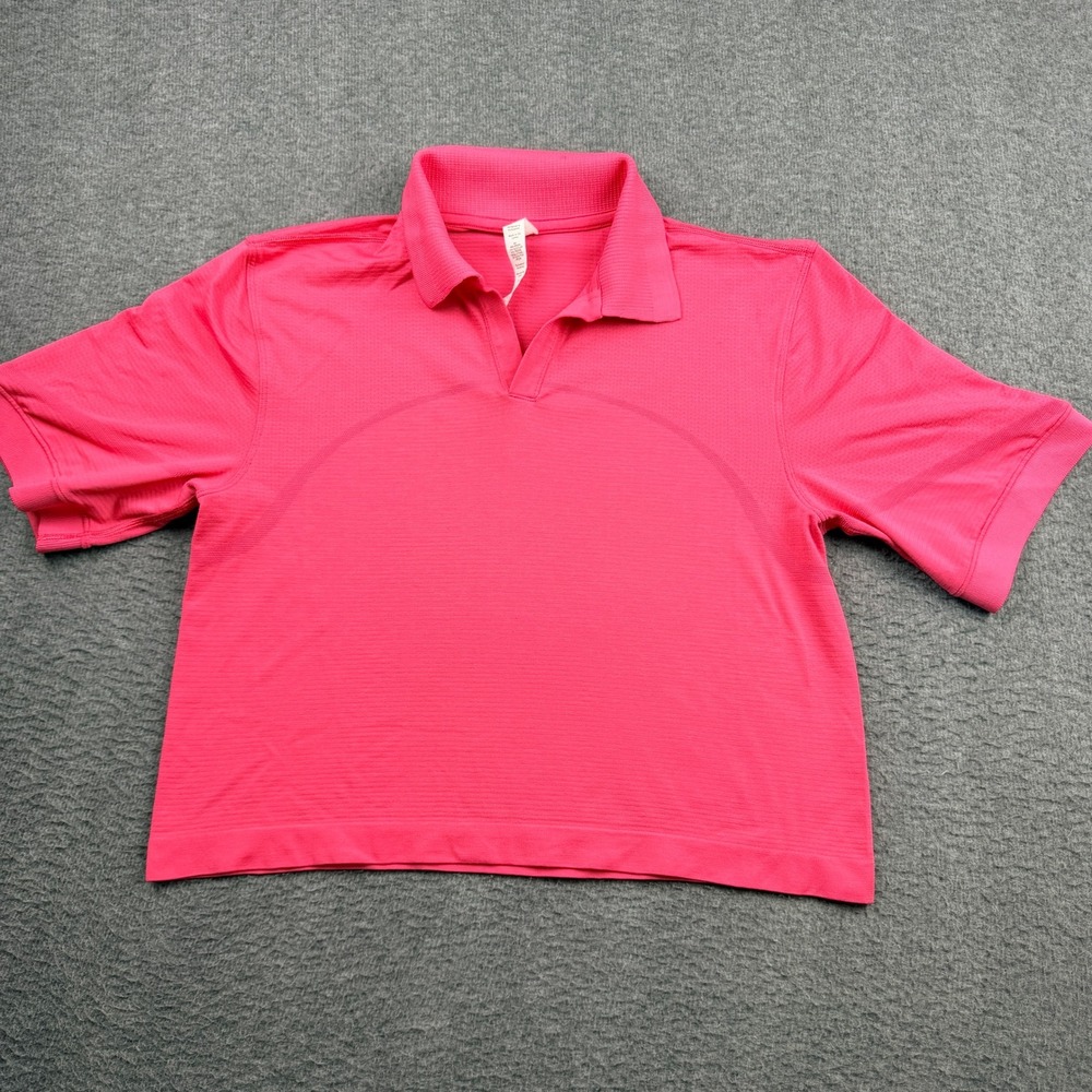 Lululemon Swiftly Tech Short Sleeve Polo Shirt Pink Women's Size 6 LW3GMJS